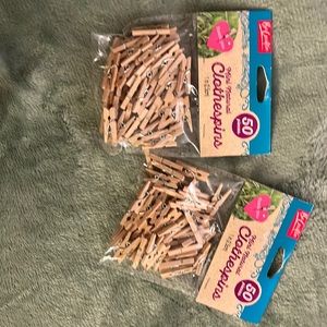Mini natural clothespins